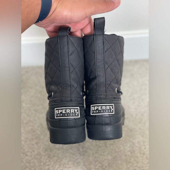 Sperry Top-Sider Gosling Black Rain Duck Boots Women Size 8 - Picture 5 of 8